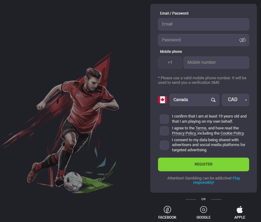 Registration at Coolbet casino